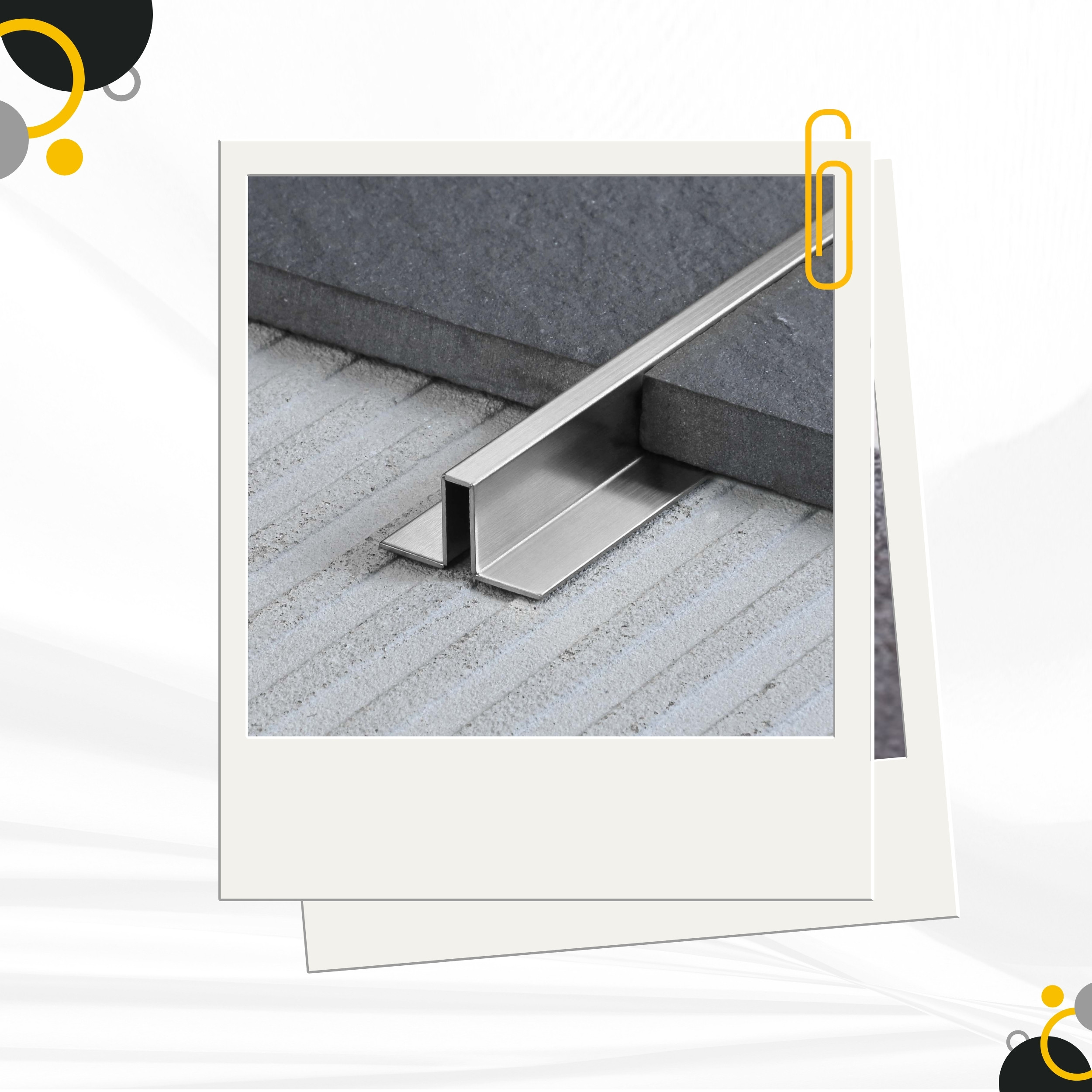 Slim-Line U-Profil Bordüre mit Schenkel Fliesenschiene Edelstahl V2A L250cm H10 Slim-Line U-Profil Bordüre mit Schenkel Fliesenschiene Edelstahl V2A L250cm H10 gebürstet