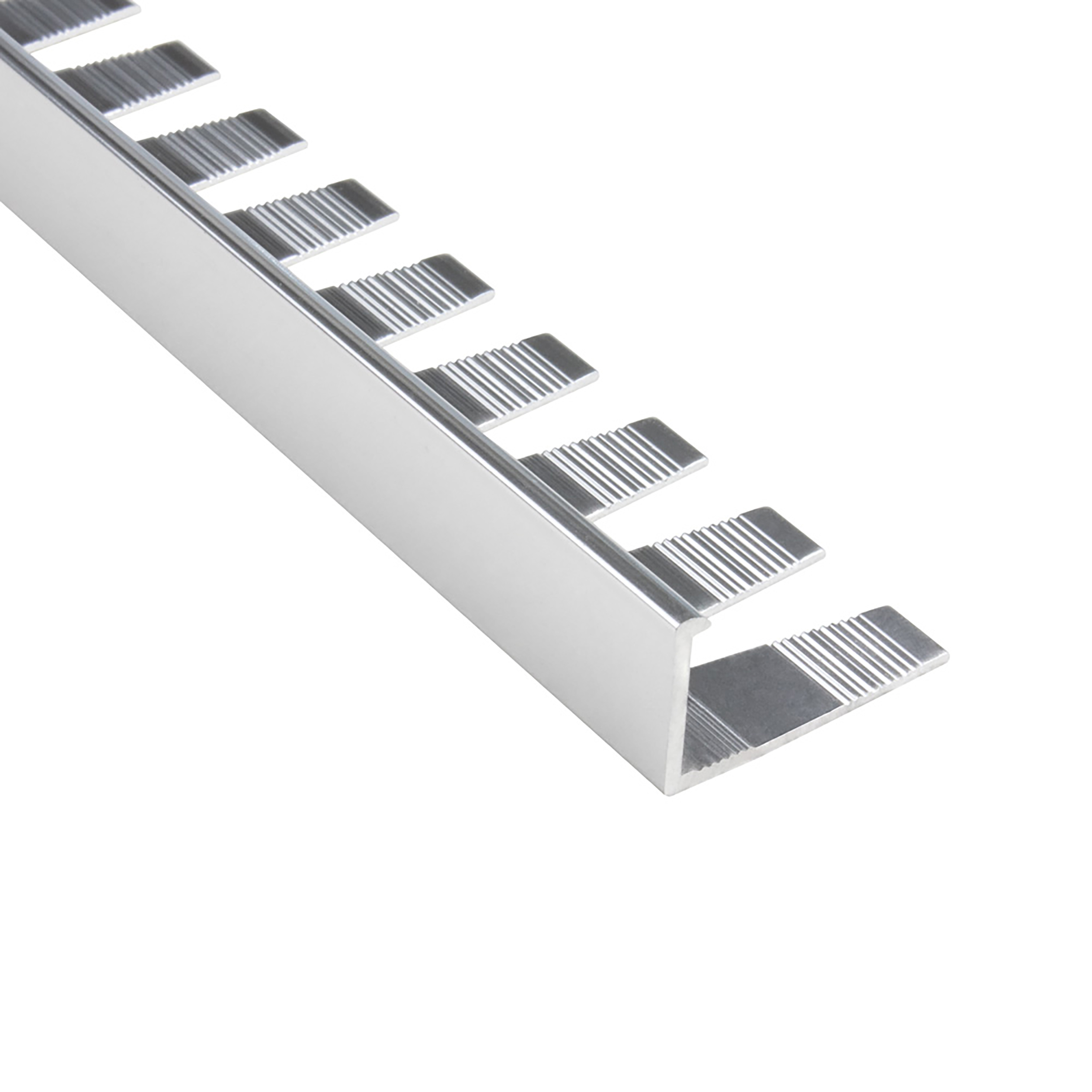 Alu L-Profil biegbar Fliesenschiene Schiene silber L270cm 12,5mm poliert