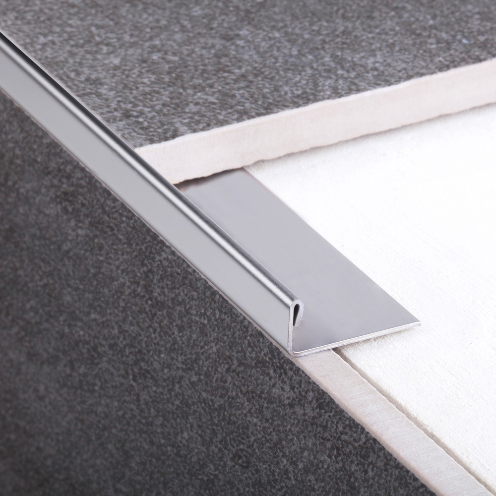 L-Profil Edelstahl Fliesenprofile V2A L250cm 10mm Gold gebürstet