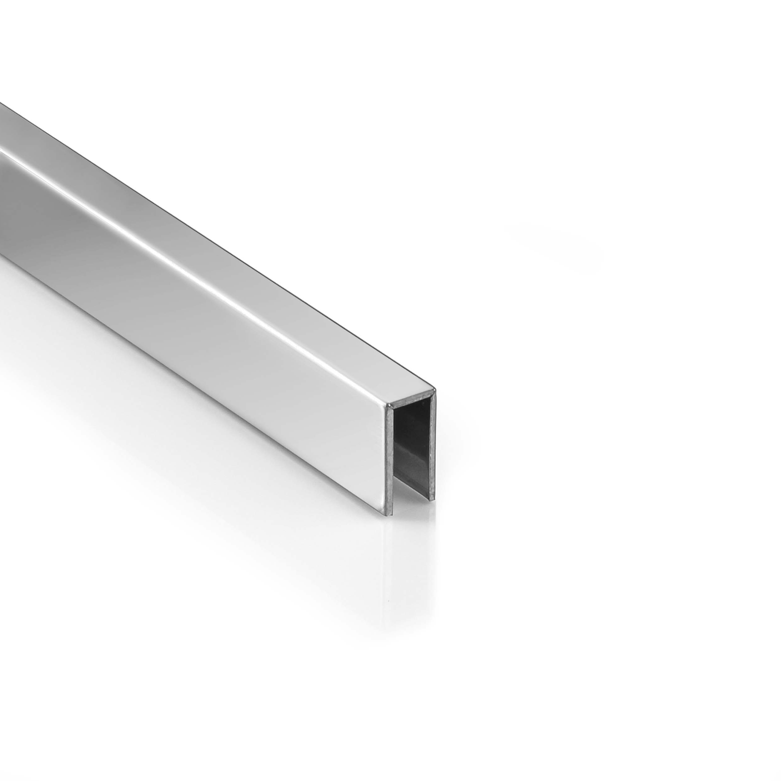 Deko Bordüre U-Profil Zierleiste Fliesenschiene Edelstahl V2A L250cm 3mm silber glänzend Deko Bordüre U-Profil Zierleiste Fliesenschiene Edelstahl V2A L250cm 3mm silber glänzend