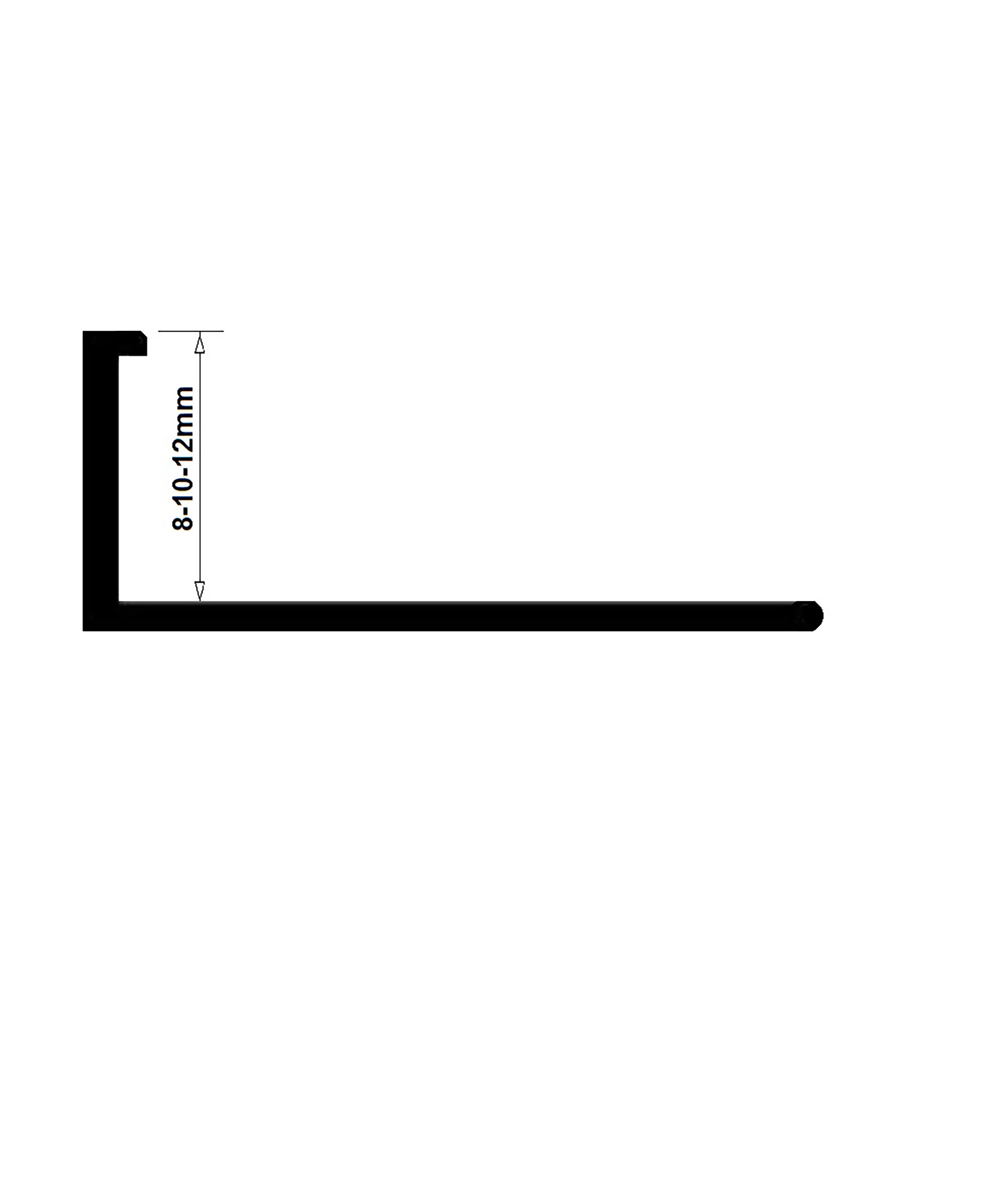 Alu L-Profil Fliesenschiene Fliesenprofil weiss L270cm 10mm Alu L-Profil Fliesenschiene Fliesenprofil weiss L270cm 10mm