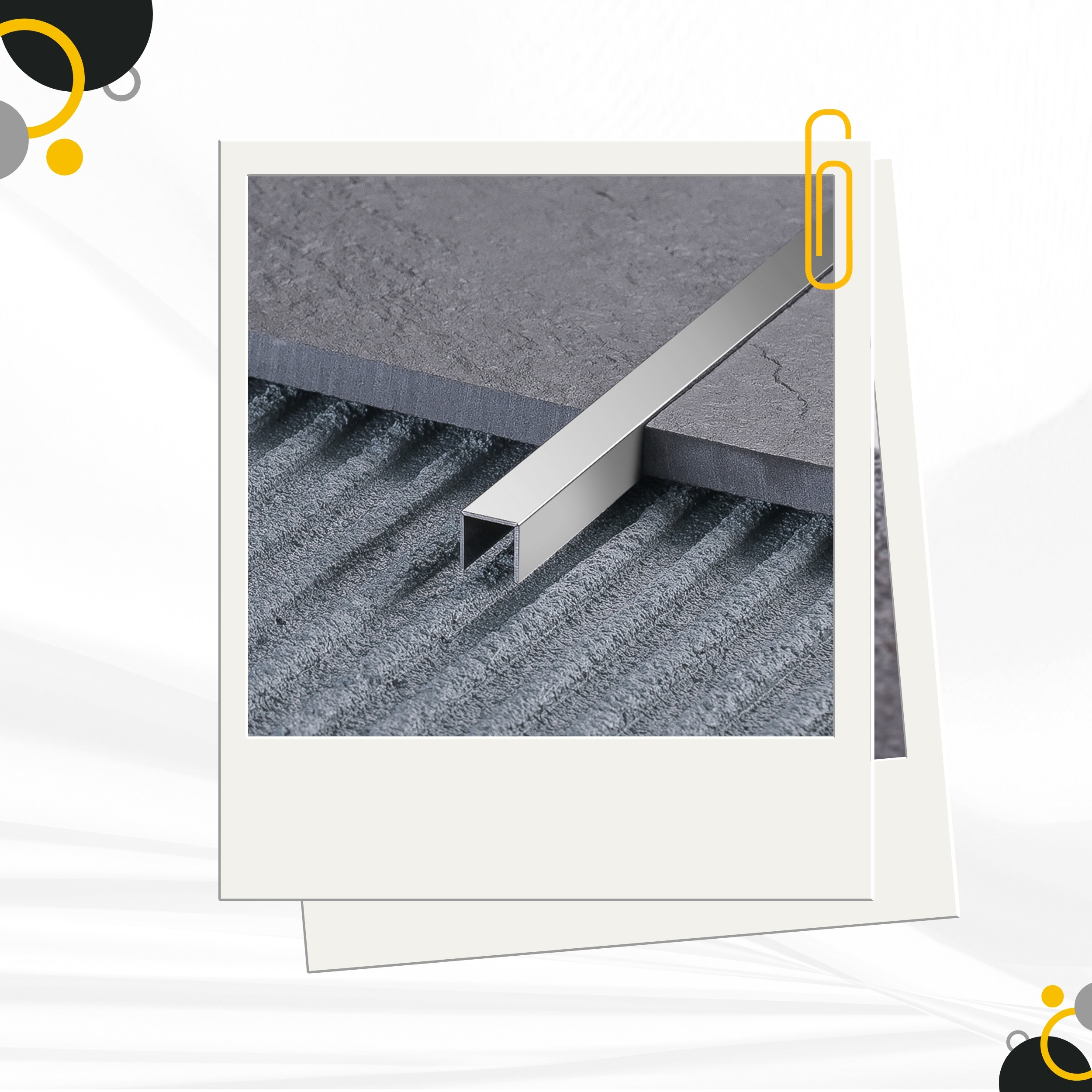 Deko Bordüre U-Profil Zierleiste Fliesenschiene Edelstahl V2A L250cm 10mm silber glänzend