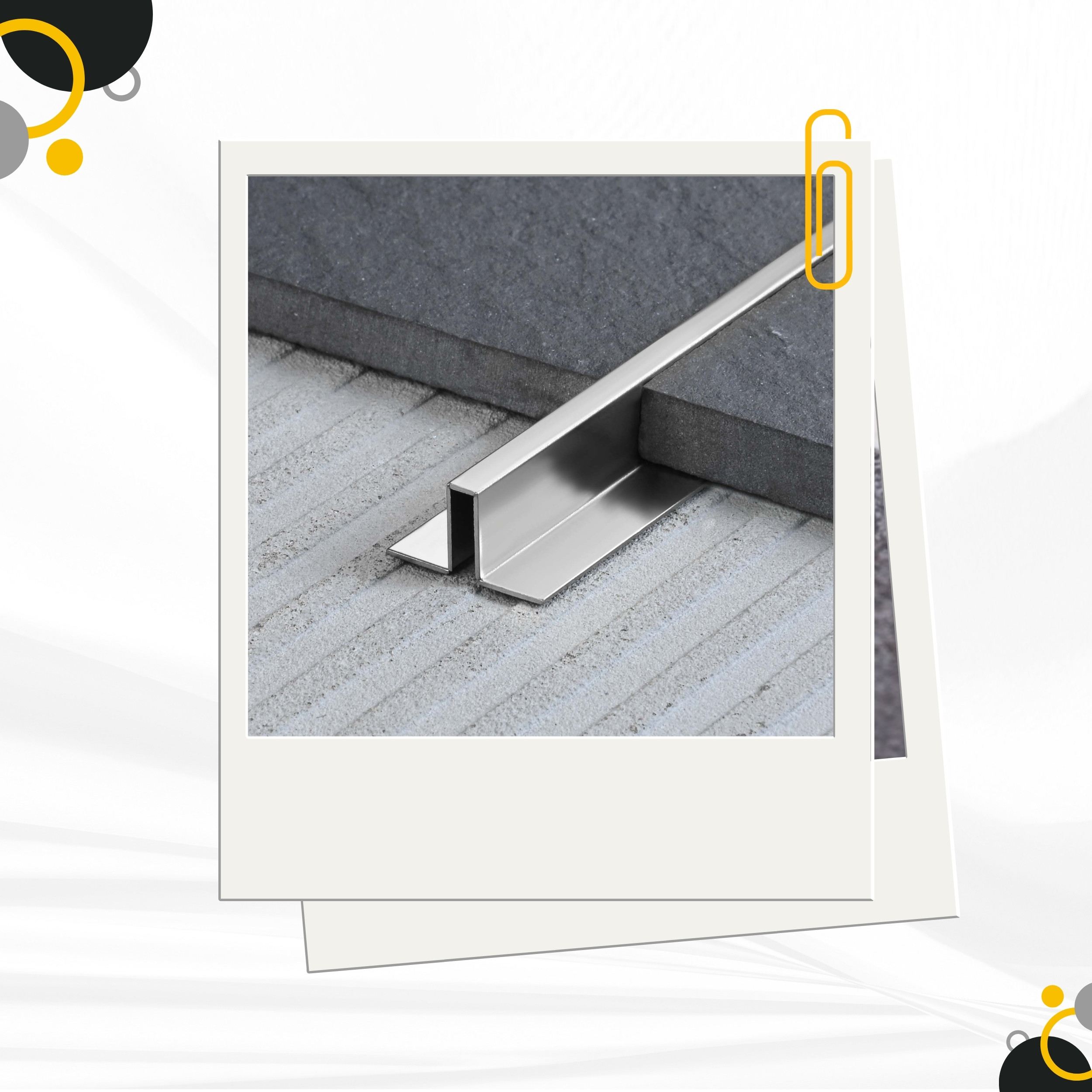 Slim-Line U-Profil Bordüre mit Schenkel Fliesenschiene Edelstahl V2A L250cm H12 Slim-Line U-Profil Bordüre mit Schenkel Fliesenschiene Edelstahl V2A L250cm H12 glänzend