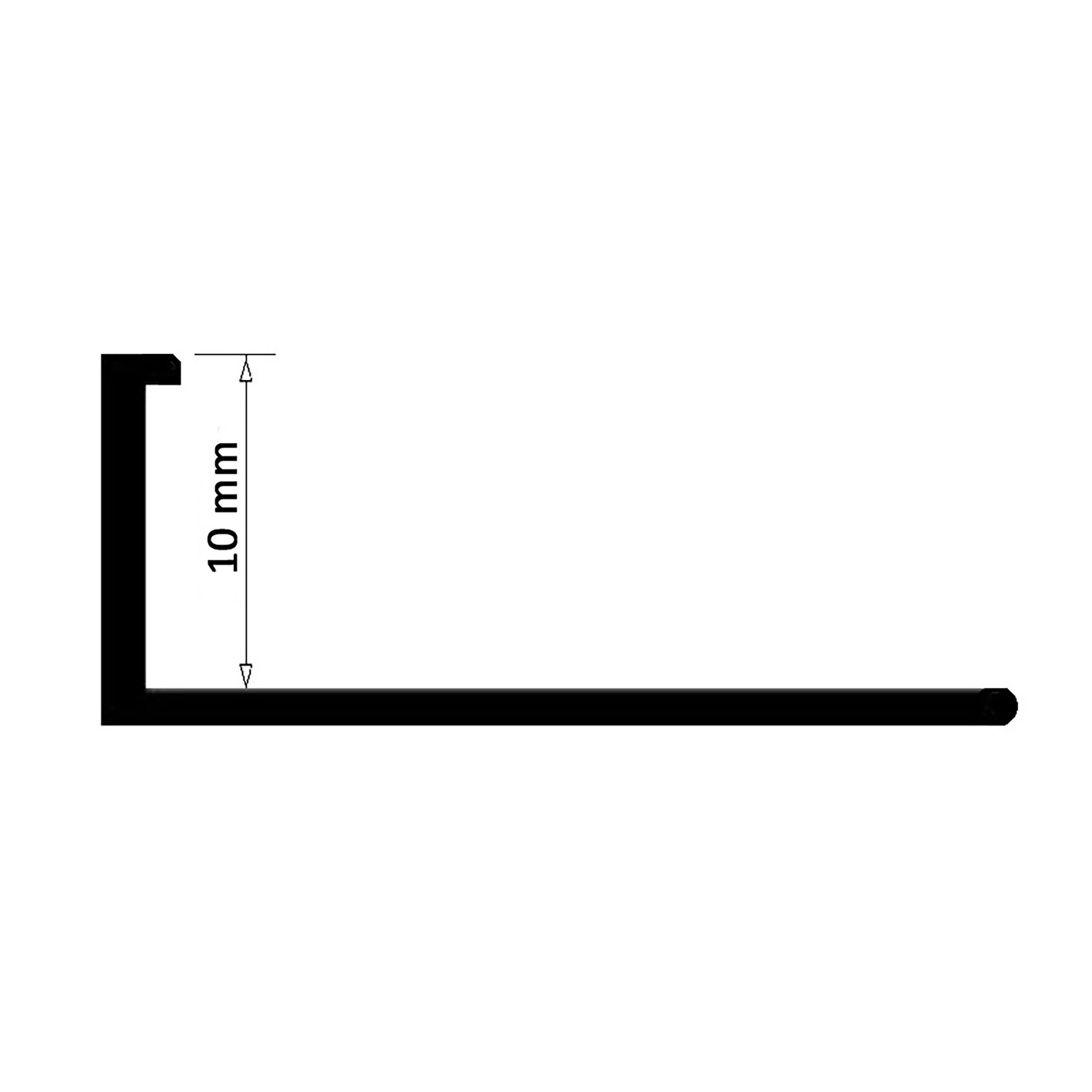 Alu L-Profil biegbar Fliesenschiene Schiene silber L270cm 10mm poliert Alu L-Profil biegbar Fliesenschiene Schiene silber L270cm 10mm poliert