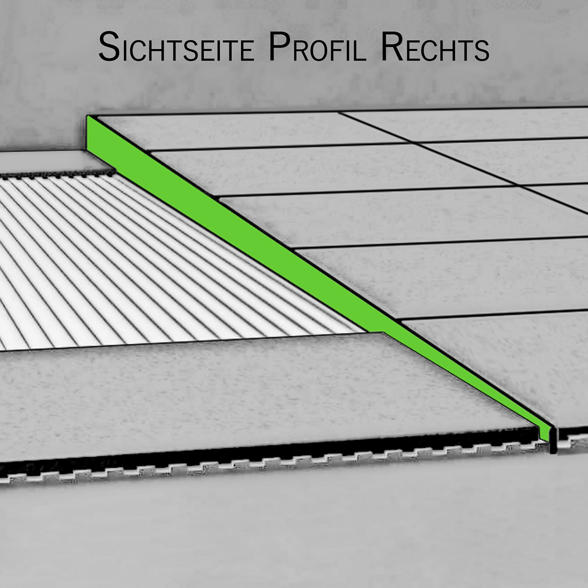 Dusch-, Keil-Profil Gefälleprofil begehbare Dusche gebürstet 12,5mm Rechts 150cm Dusch-, Keil-Profil Gefälleprofil begehbare Dusche gebürstet 12,5mm Rechts 150cm